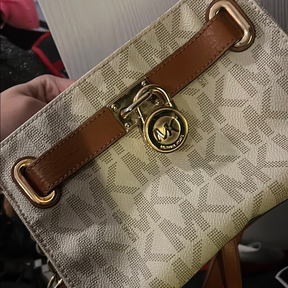 Michael Kors Beige and Brown Handbag
